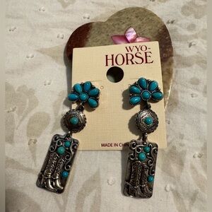 Western Aztec & Boot Dangling
Stud Earrings